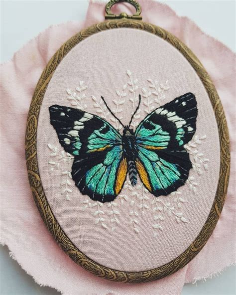 Embroidered butterfly | Butterfly embroidery, Embroidered butterfly, Embroidery tattoo