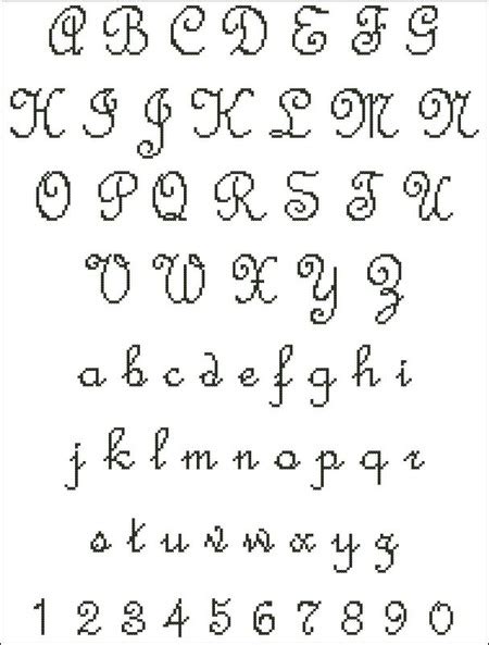 French Script Alphabet - PinoyStitch