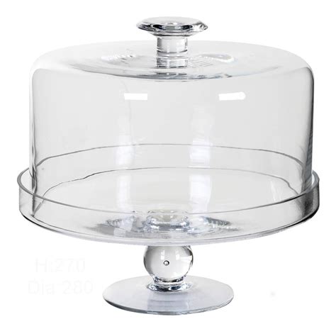 Glass Cake Stand With Dome Malaysia - Glass Designs