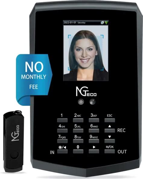 (USED) NGTECO TIME Clock Employee Punch Wifi Facial Time Card Record $94.99 - PicClick