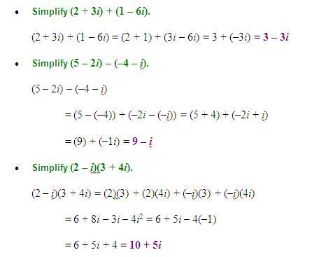 CYBERSPACE: Operations on Complex Numbers