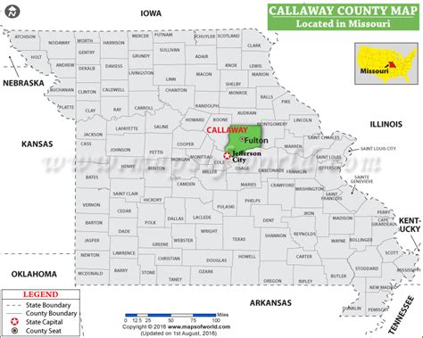 Callaway County Map, Missouri