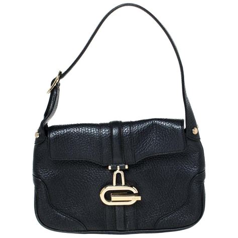 Gucci Black Leather Shoulder Bag at 1stDibs