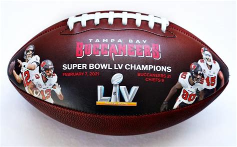 Buccaneers Super Bowl LV Champions Art Football - Big Time Bats