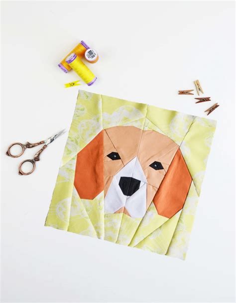 beagle pattern, dog quilt block pattern, Foundation Paper Piecing ...