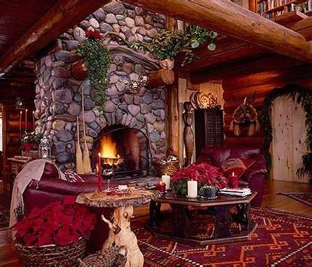 christmas fireplace-in my mountain dream home | Home | Pinterest | Cabin, Cabin fireplace and ...