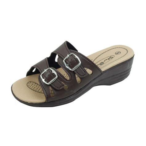 Star Bay - Brand New Women's Slip-On Comfort Sandals Brown Size 9 ...