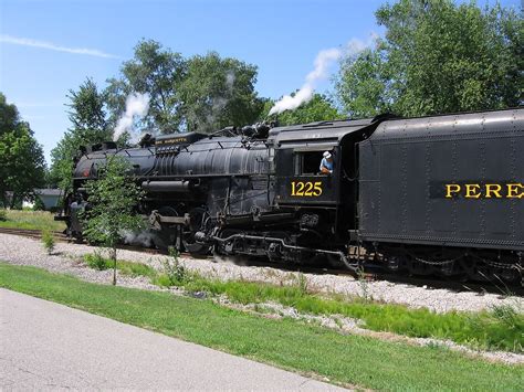 Pere Marquette Locomotive passes through Alma - Pere Marquette 1225 - Wikipedia | Train rides ...