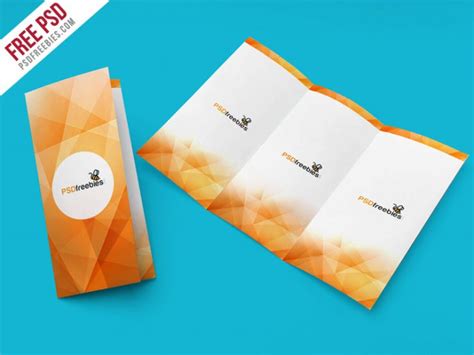 Tri-Fold Brochure Mockup PSD Template | PSDFreebies.com