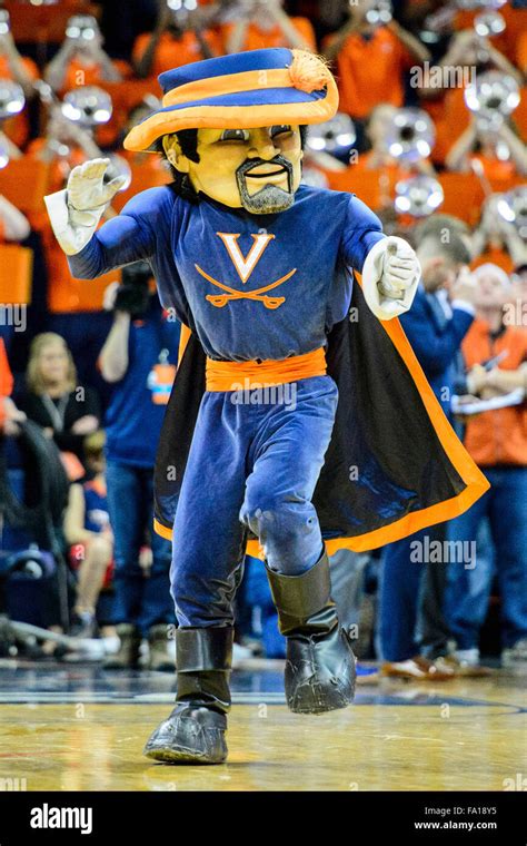 The Virginia Cavaliers mascot during the NCAA Basketball game between ...