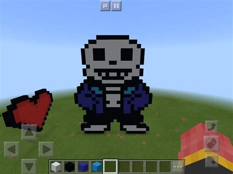 Minecraft Sans Pixel Art | Undertale Amino