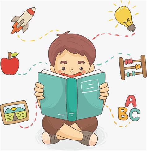 Book Of Knowledge Clipart Transparent PNG Hd, Learn The Knowledge Of The Child In The Book, Book ...