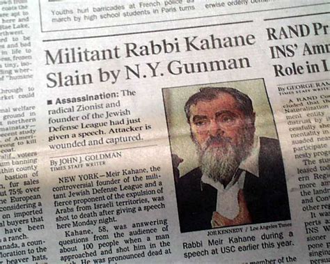 1990 Meir Kahane assassination... Jewish militant...Meir Kan ...