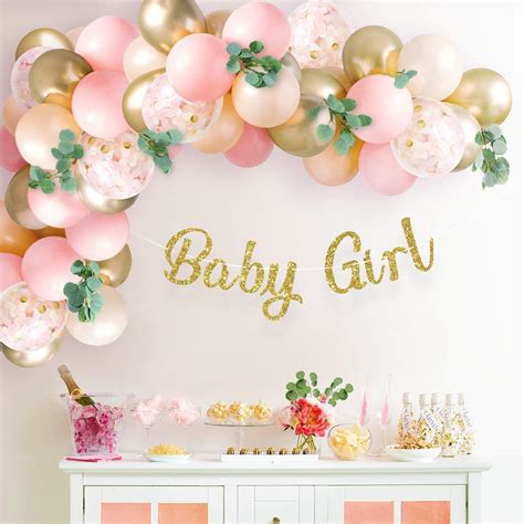 Buy Sweet Baby Co. Baby Shower Decorations for Girl with Pink Balloon ...