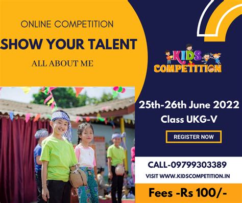 My Talent (All About Me) Competition - Kids Competition - Learning