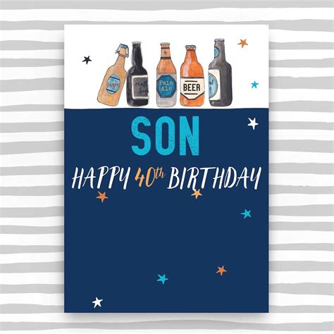 Son 40th Birthday Card - Etsy