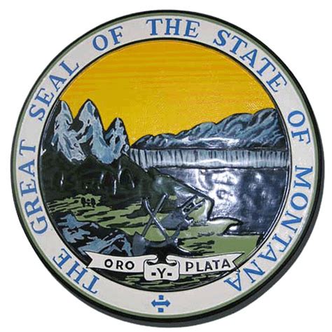 Buy Montana State Seals official wooden plaques & podium logo emblems