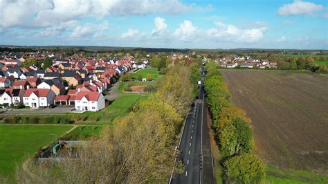 British Countryside Village's Landscape of Bedfordshire, England ...