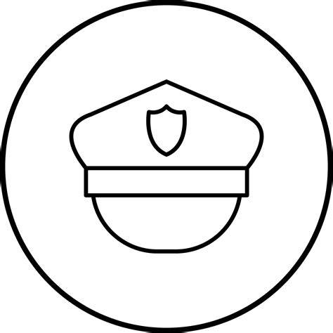 Police Hat Vector Icon 20689768 Vector Art at Vecteezy