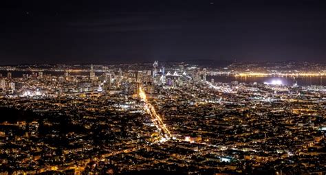 Night City, Top View, City Lights - City Of Lights Top View - 4582x2468 ...