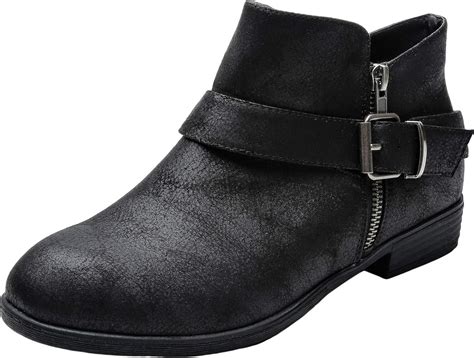 Amazon.com | Luoika Women's Wide Width Ankle Boots, Extra Wide Low Heel ...