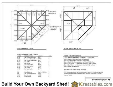 5 sided corner shed roof framing plans. | Corner sheds, Shed plans, Building a shed