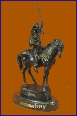 Hand Made Indian Chief Horse Signed Original Bronze Bust Sculpture Statue Decor | Statue Made Bronze