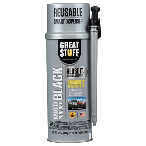 GREAT STUFF, Straw Grade, Black, Insulating Spray Foam Sealant - 796TZ9 ...