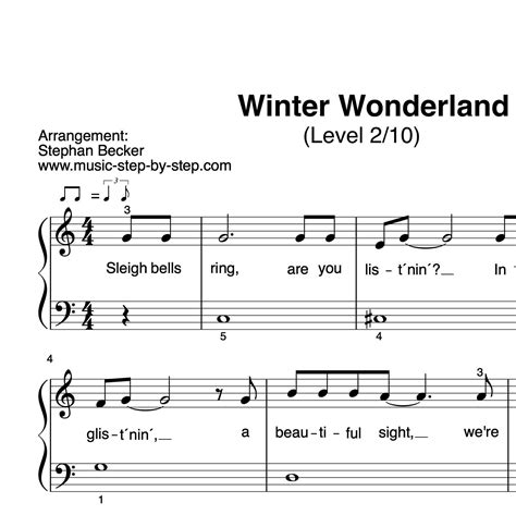 Winter Wonderland - für Klavier, leicht + Aufnahme