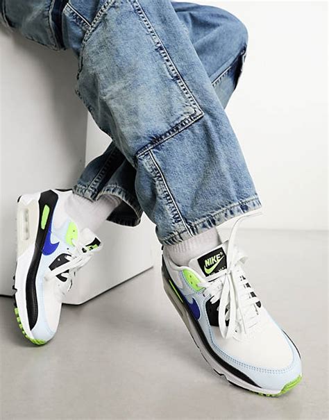 Nike Air Max 90 sneakers in white and blue tint | ASOS