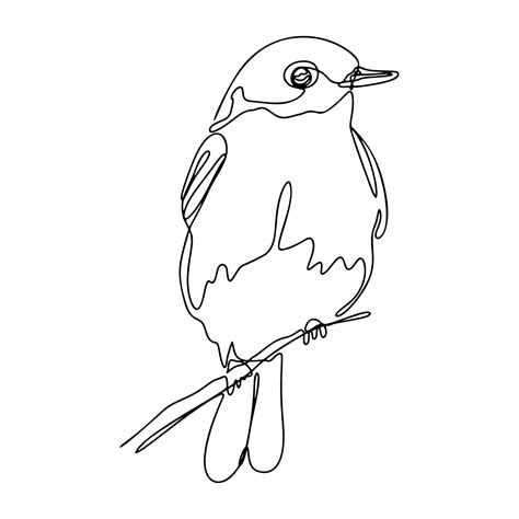 Premium Vector | One Line Drawing Single Continuous Line Sketch Bird