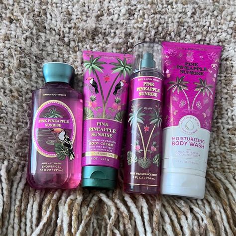 SALE****Bath and Body Works Pink Pineapple Sunrise Bundle NWT in 2024 | Bath and body, Bath and ...