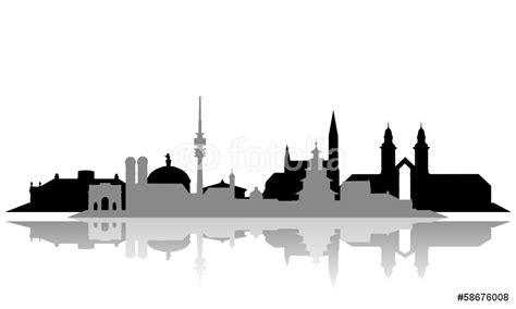 Munich Skyline Silhouette at GetDrawings | Free download