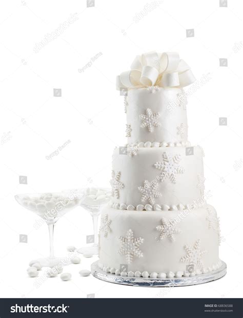 Wedding Cake Isolated On White Background Stock Photo 68836588 ...