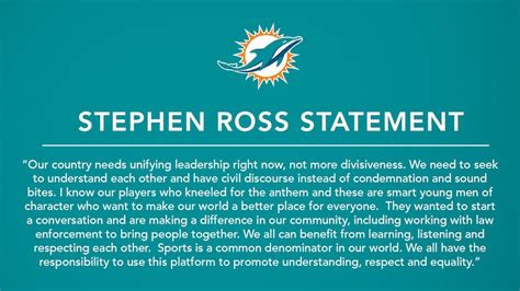 Miami Dolphins owner on unity | alvinalexander.com