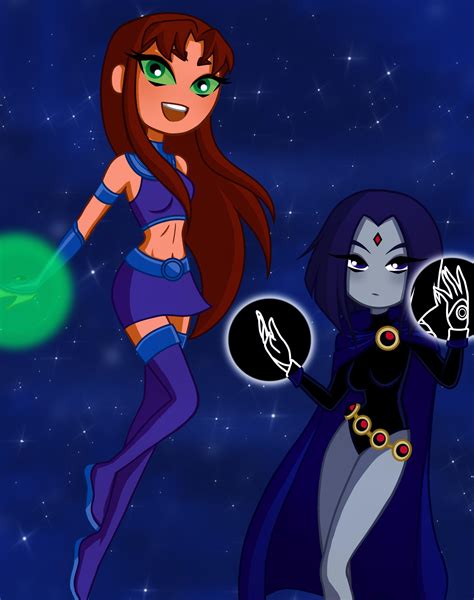 Starfire and Raven by me : r/teentitans