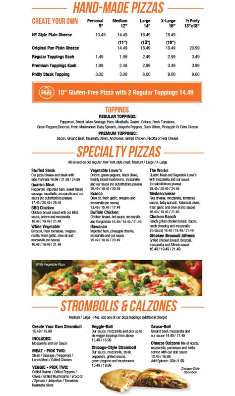 Menu - Seasons Pizza Restaurant & Catering