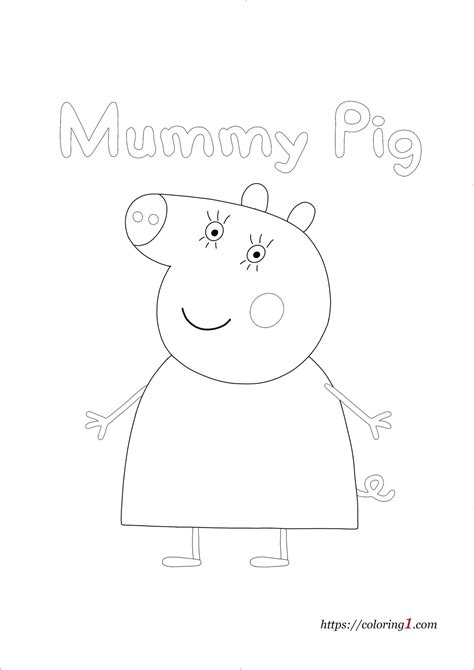 Peppa Pig Mummy Coloring Pages - 2 Free Coloring Sheets (2021)