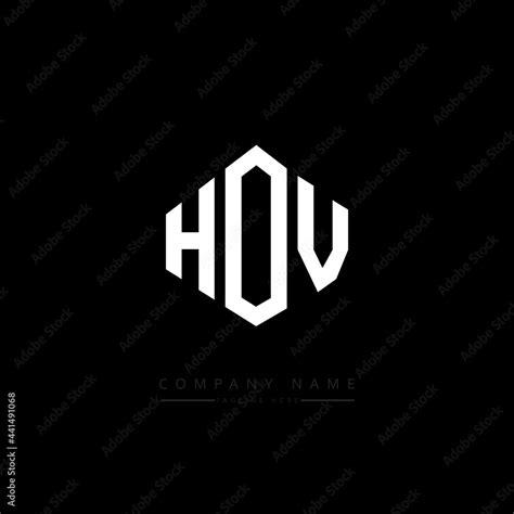 HOV letter logo design with polygon shape. HOV polygon logo monogram. HOV cube logo design. HOV ...