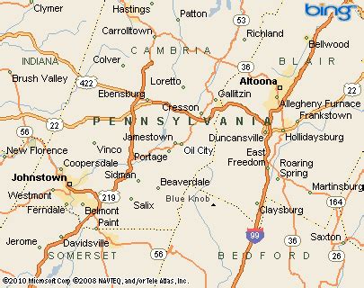 Oil City (Cambria Co), Pennsylvania Area Map & More