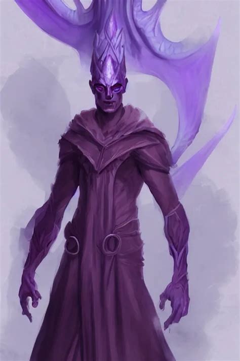 man male demon, full body white purple cloak, warlock, | Stable Diffusion