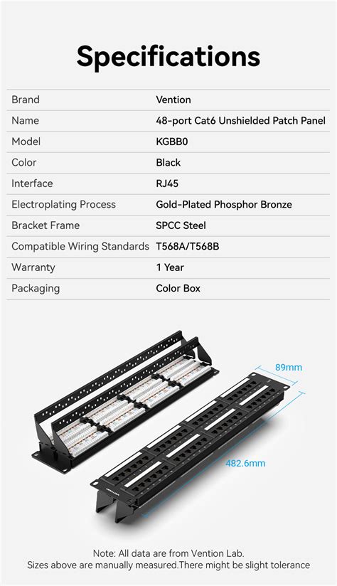 Cat.6 48 Ports UTP Patch Panel