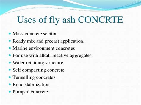 FLY ASH MATERIALS