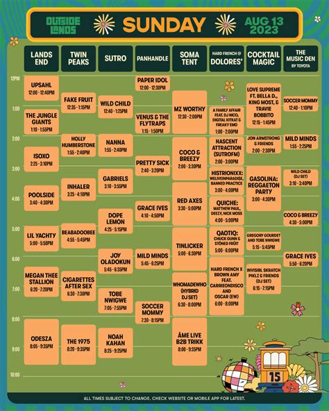 Here are the Set Times for Outside Lands 2023 - EDM.com - The Latest ...