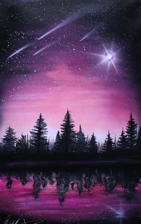 Night Sky Painting, Galaxy Painting, Art Painting, Acrylic Painting ...