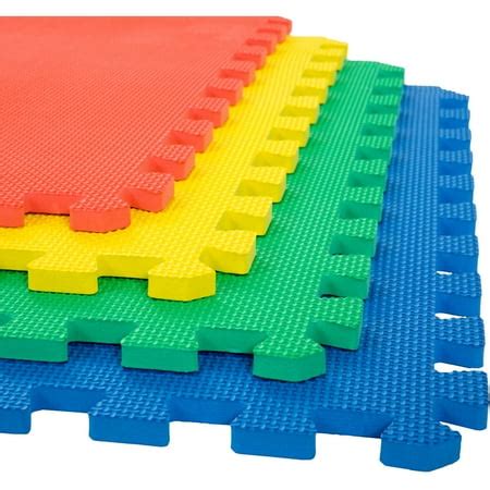 Foam Mat Floor Tiles, Interlocking EVA Foam Padding by Stalwart – Soft ...