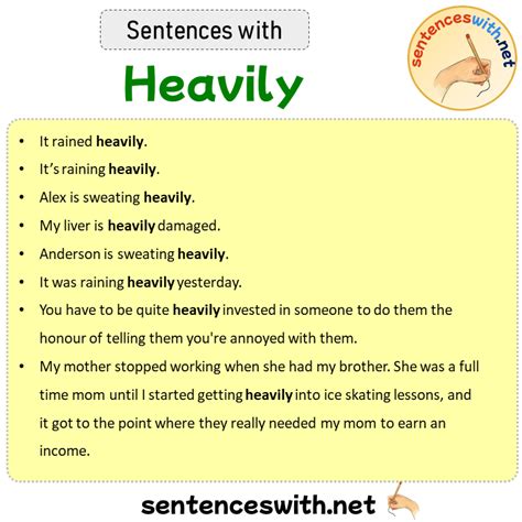 Sentences with Heavily, Sentences about Heavily - SentencesWith.Net