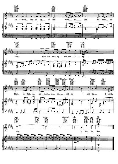 ONE MOMENT IN TIME Piano Sheet music | Easy Sheet Music