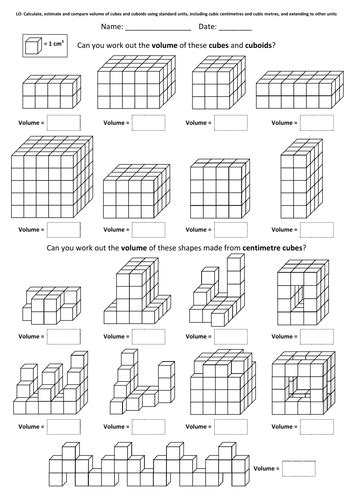 Year 6: Volume of Cubes and Cuboids (Day 1) | Teaching Resources