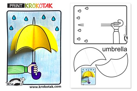 Umbrella Stencil For Kids